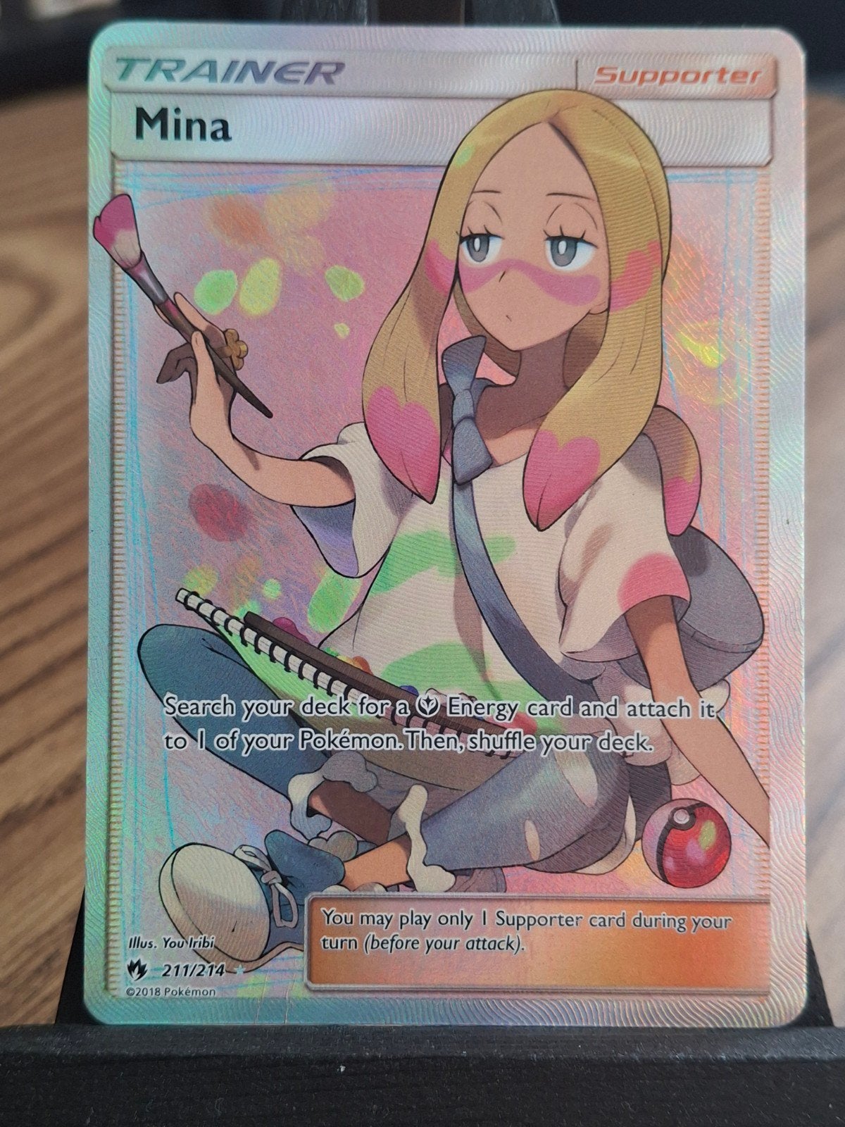 Mina Full art - Lost Thunder 211, Hobby en Vrije tijd, Ophalen of Verzenden