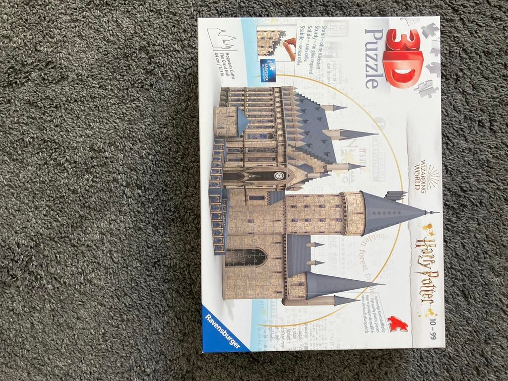 Harry Potter Zweinstein Kasteel 3D Puzzel Ravensburger, Ophalen of Verzenden, 500 t/m 1500 stukjes, Zo goed als nieuw, Rubik's of 3D-puzzel