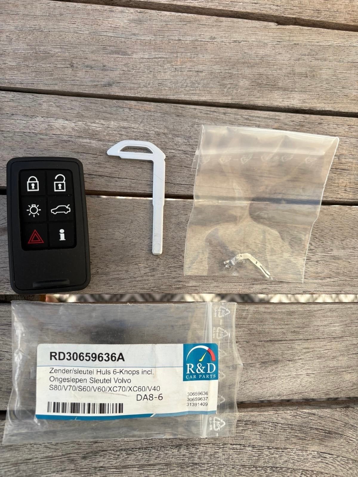 Volvo Zender/Sleutel Huls 6-Knoppen incl. Ongeslepen Sleutel, Ophalen of Verzenden, Nieuw, Volvo