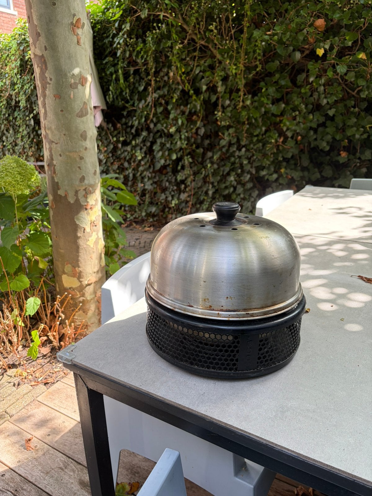 Compacte CObb BBQ houtskoolbarbecue met deksel, Tuin en Terras, Ophalen of Verzenden, Gebruikt