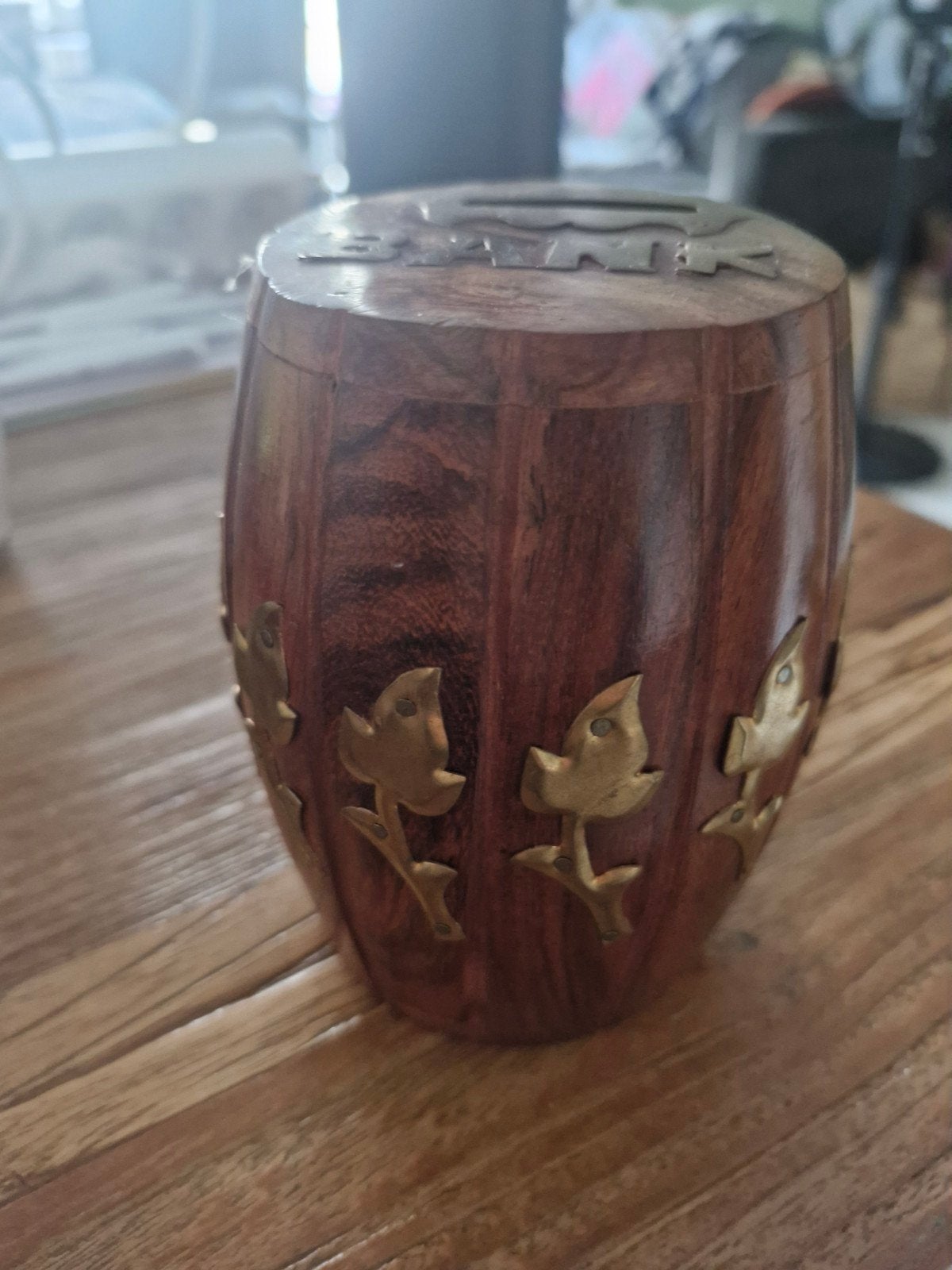 spaarpot, Verzamelen, Spaarpotten, Ophalen of Verzenden, Zo goed als nieuw, Hout