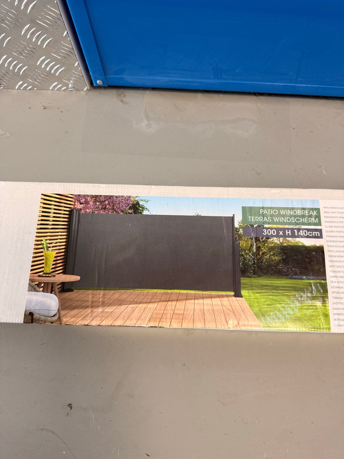 Ambiance Terras Windscherm 300x140cm - Nieuw in doos, Ophalen, Overige materialen, 100 tot 150 cm, Nieuw