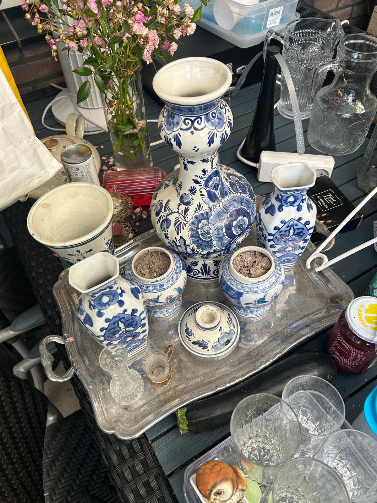Lotje aardewerk vazen en potten, Antiek en Kunst, Antiek | Keramiek en Aardewerk, Ophalen of Verzenden
