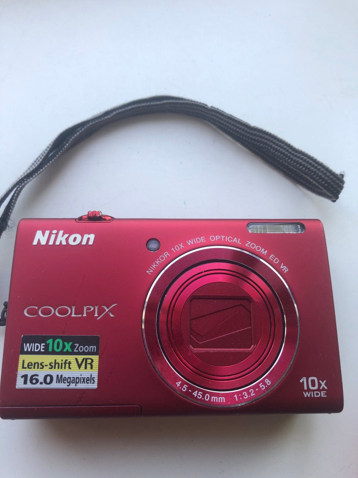 Nikon Coolpix S6200 Compactcamera Rood 16MP 10x Zoom, Audio, Tv en Foto, Fotocamera's Digitaal, Gebruikt, Beeldstabilisatie, Ophalen of Verzenden