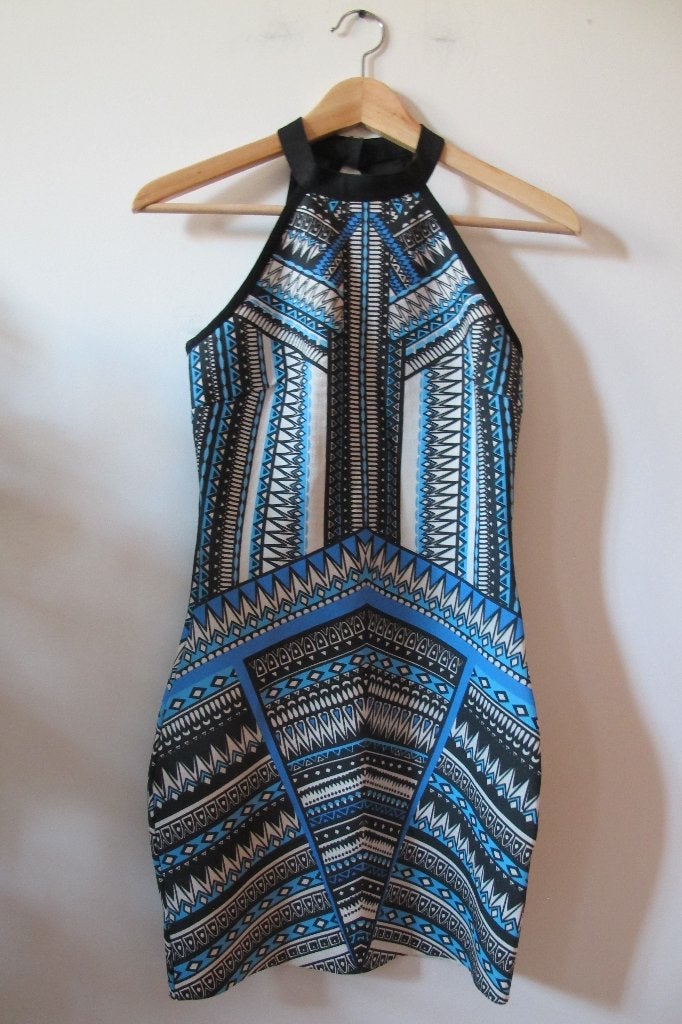 Blue pattern cocktail dress (Forever 21), Meerkleurig, Nieuw, Ophalen of Verzenden, Forever 21