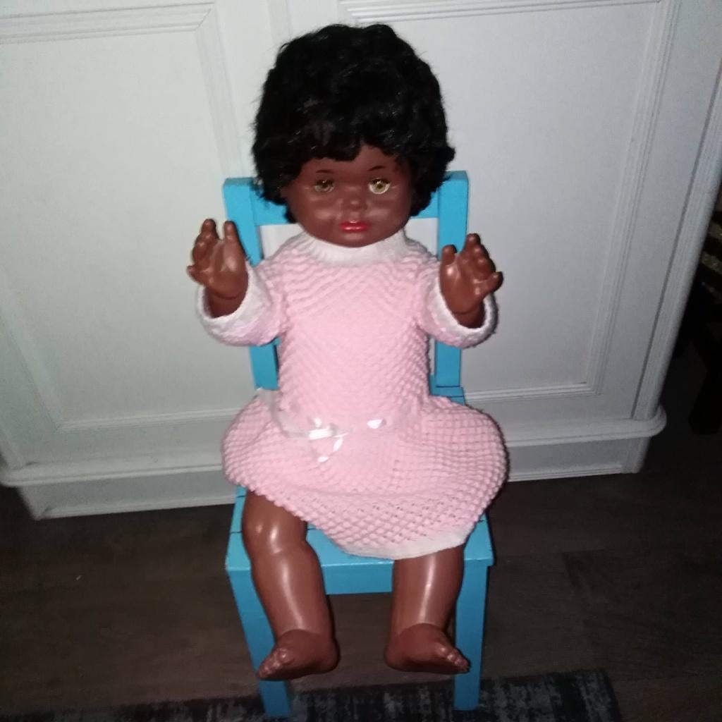 Vintage donkere meisjes pop Lissi Batz, Ophalen, Gebruikt, Pop