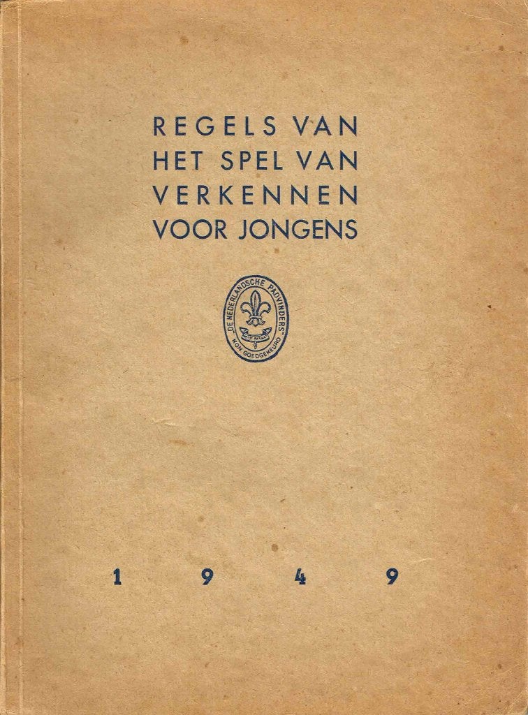 scouting Regels van het Spel van Verkennen voor jongens 1949, Ophalen of Verzenden, Zo goed als nieuw, Boek of Tijdschrift