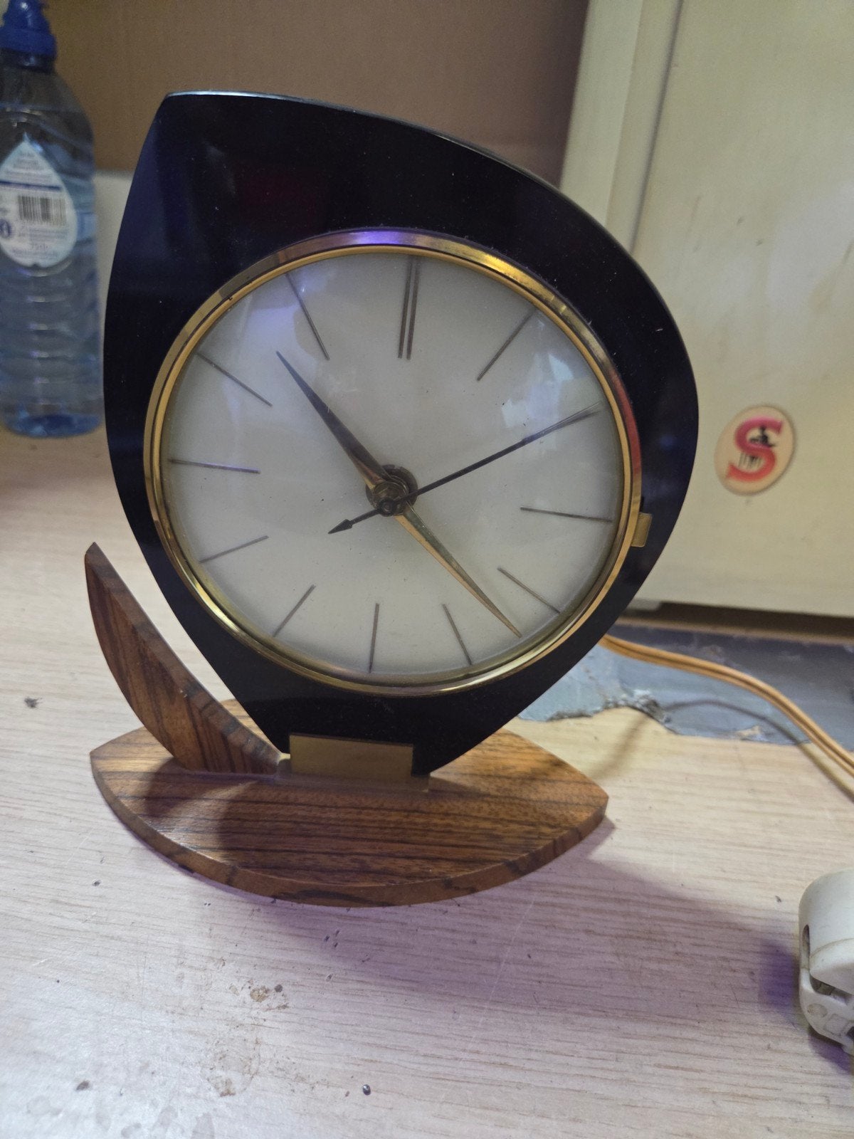 Vintage Elektrische Tafelklok - Art Deco Stijl, Ophalen
