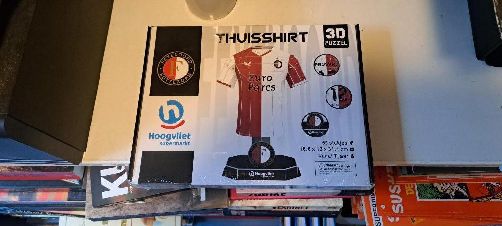 Feyenoord thuisshirt puzzel (Z249-86), Ophalen of Verzenden, Minder dan 500 stukjes, Nieuw
