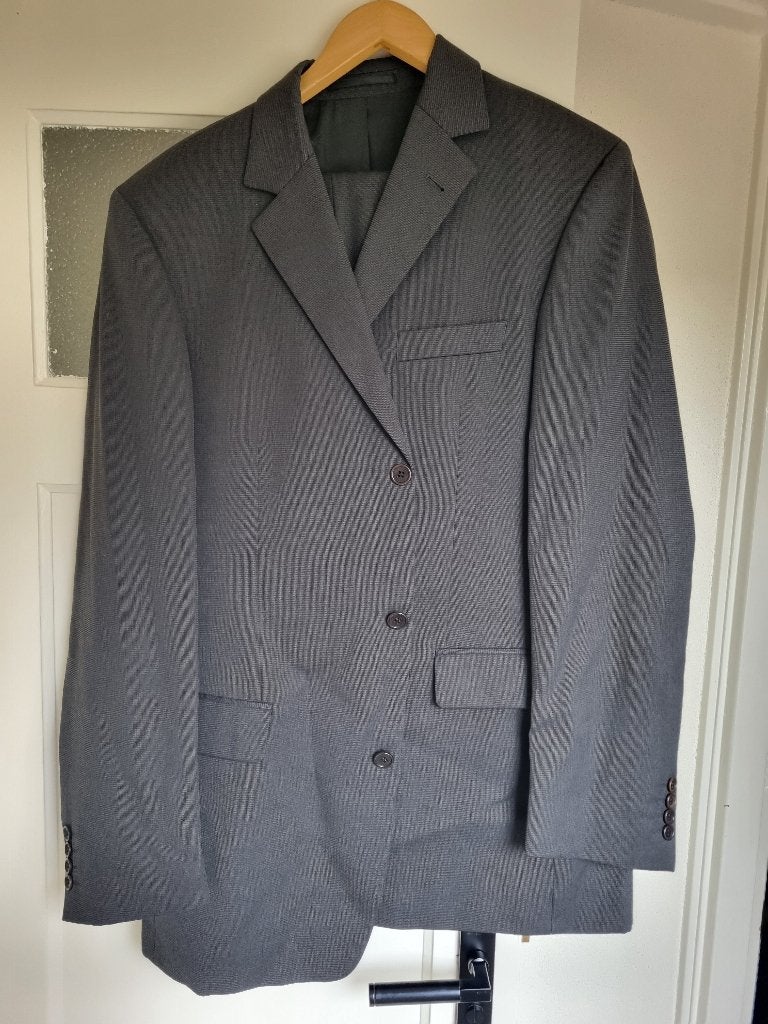 BOSS Hugo Boss tweedelig herenpak - grijs - maat 102, Kleding | Heren, Kostuums en Colberts, Maat 52/54 (L), Ophalen of Verzenden