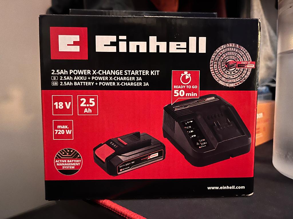 Einhell 18V startset accu 2.5Ah + oplader, Ophalen of Verzenden, Nieuw