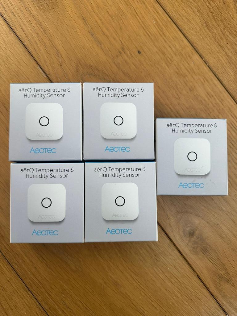 Aeotec AERQ Temperature & Humidity sensor (5x), Ophalen of Verzenden, Gebruikt