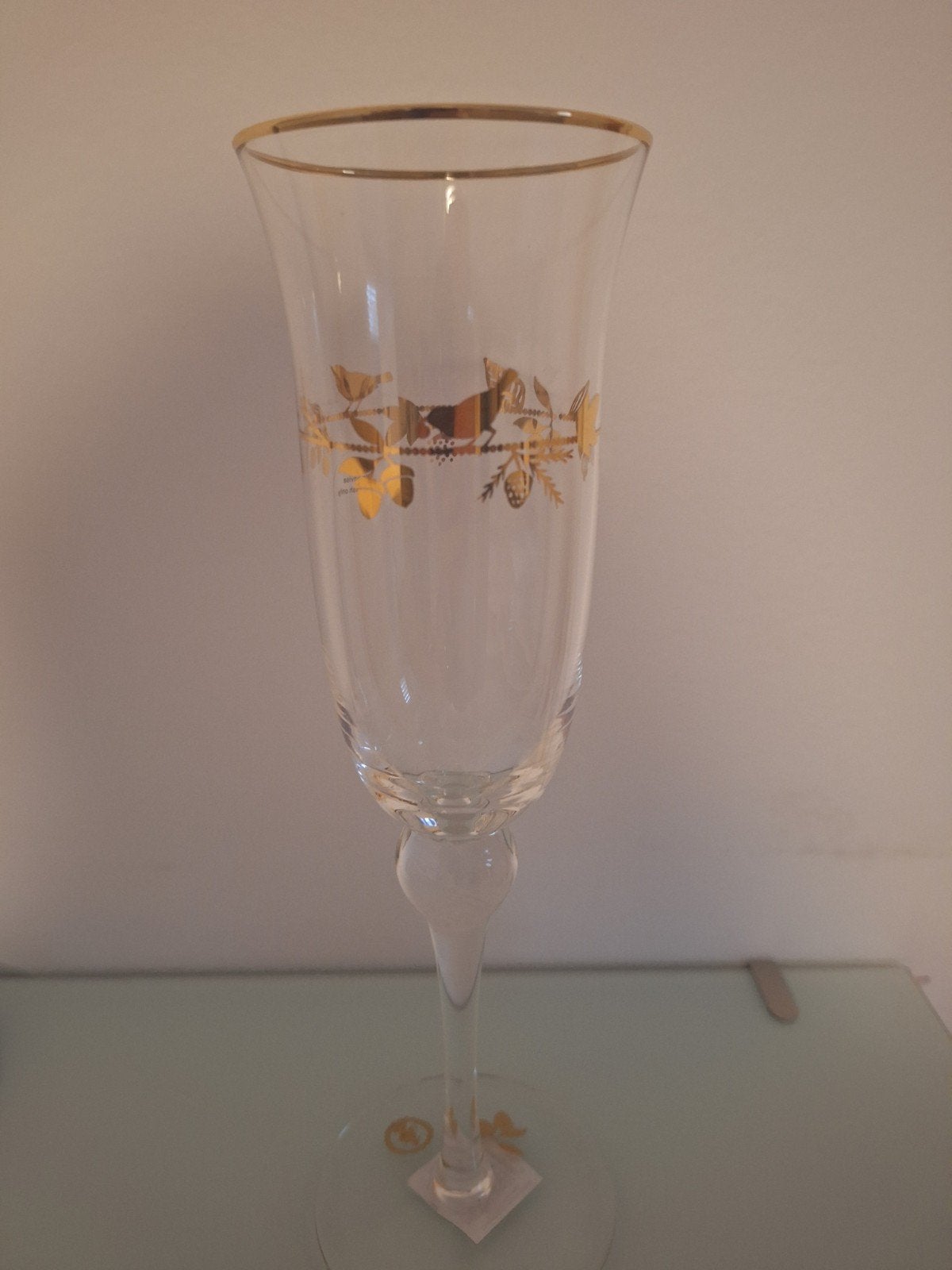 7x Pip Studio Champagne Glazen Nieuw - Wonderland Goud, Glas, Goud, Nieuw, Ophalen of Verzenden