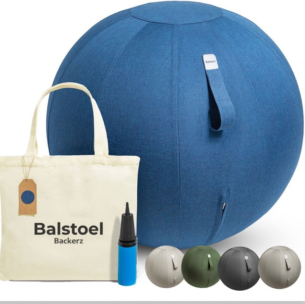 ZITBAL 55CM MERK BACKERS KLEUR BLAUW VAN 65 VOOR ..... 24.95, Balstoel, Blauw, ., Nieuw