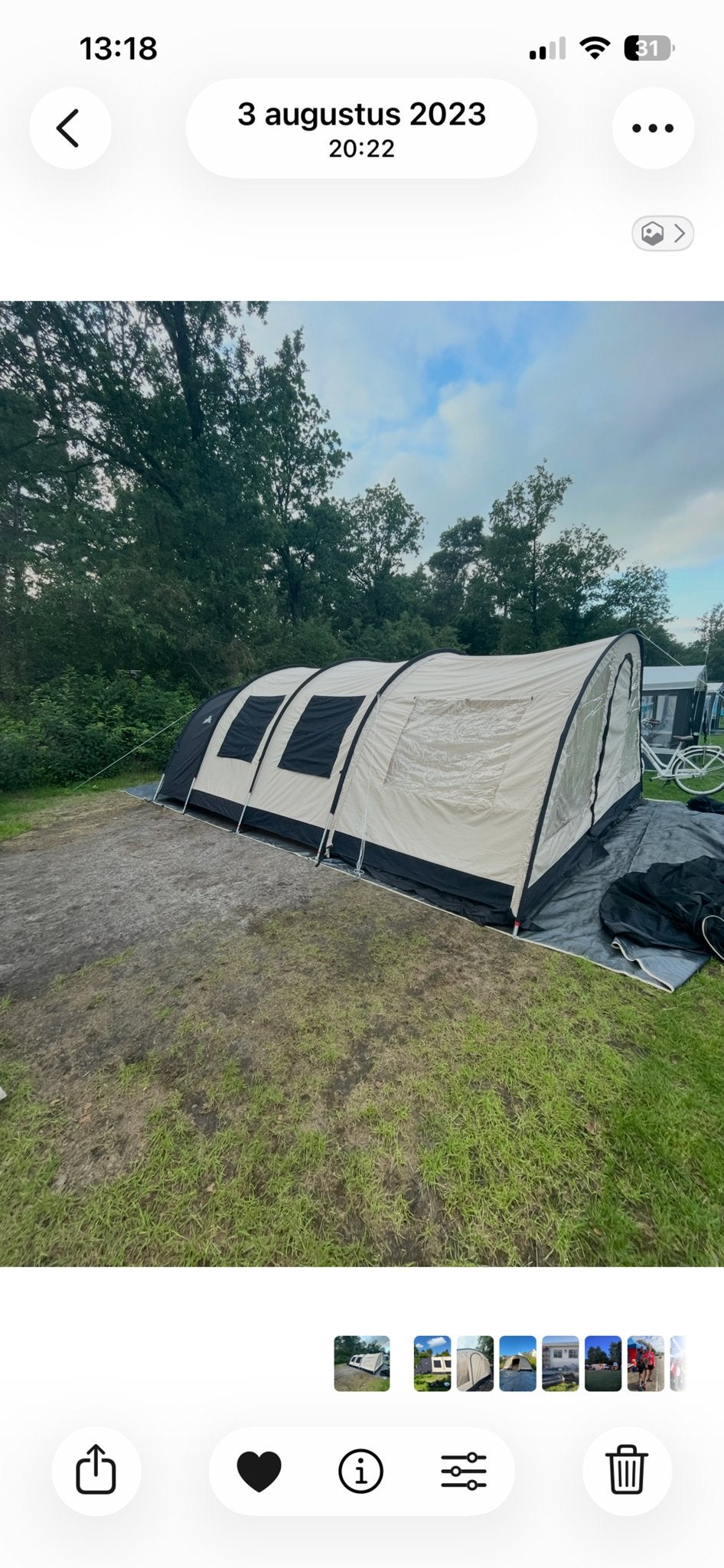 Obelink Familia 6 tunneltent - Ruime gezinstent, Caravans en Kamperen, Tenten, Ophalen, Gebruikt, Tot en met 6