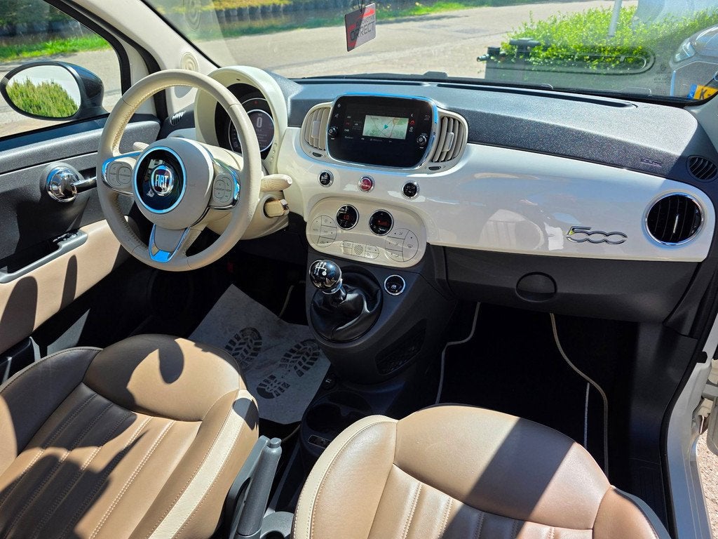 Fiat 500 1.2 Lounge |Leder| Pano|DAB|, Gebruikt, 4 cilinders, Wit, Leder