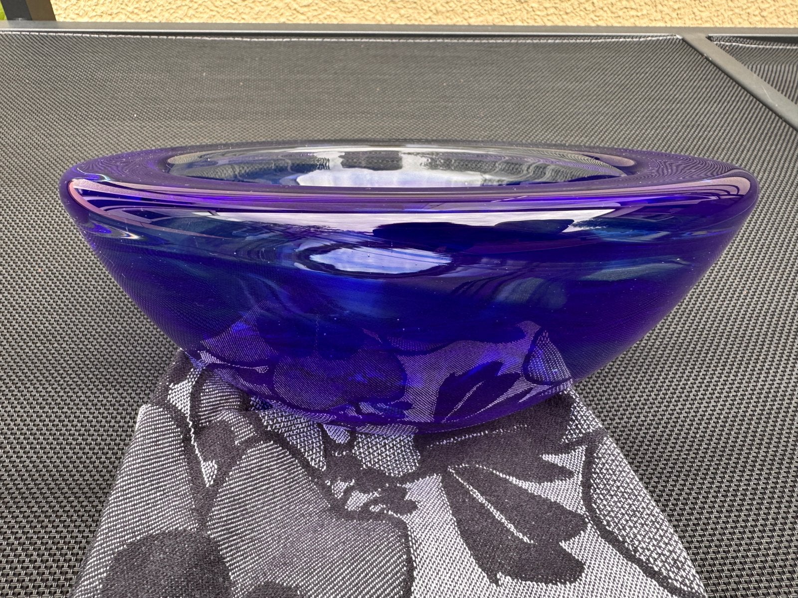 Kosta Boda grote blauwe Atol schaal Ø 22,5 cm, Ophalen of Verzenden