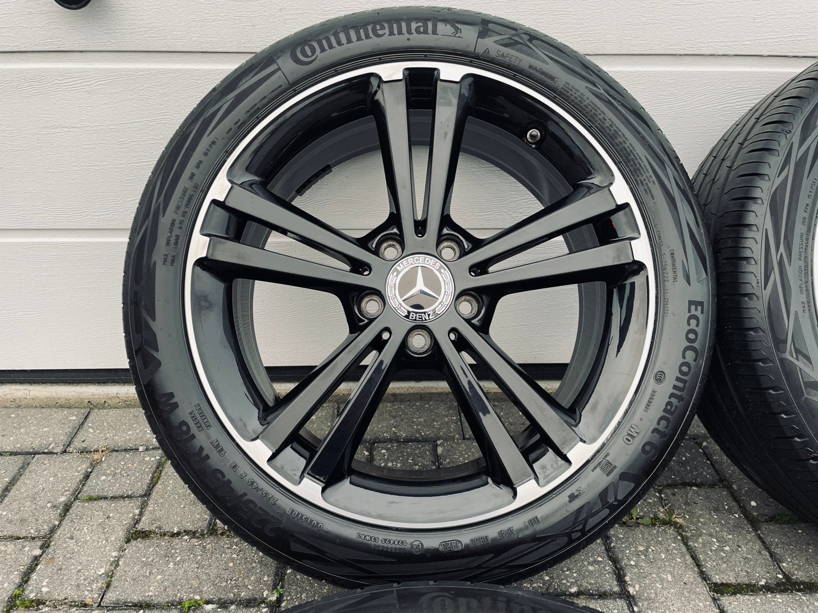 18 Inch Zwarte Originele Mercedes Velgen 225/45/18 5x112 !!!, 18 inch, Banden en Velgen, Ophalen of Verzenden, Zomerbanden