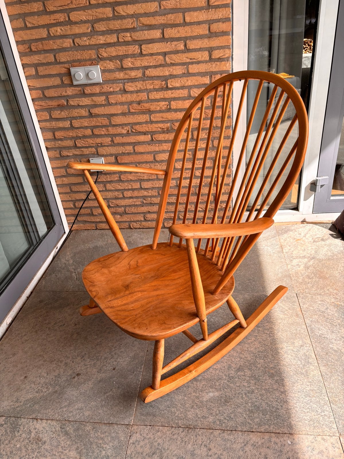 Vintage Ercol Grandfather Schommelstoel (Model 315), Ophalen