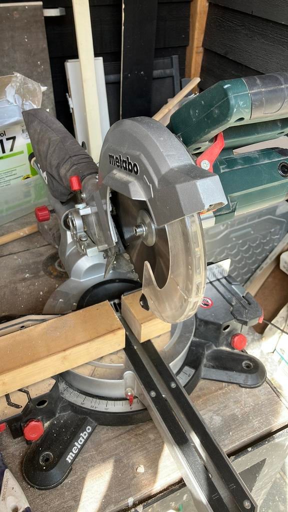 Metabo afkort/verstekzaag, Doe-het-zelf en Verbouw, Ophalen of Verzenden, Gebruikt, 1000 watt of meer, Overige typen