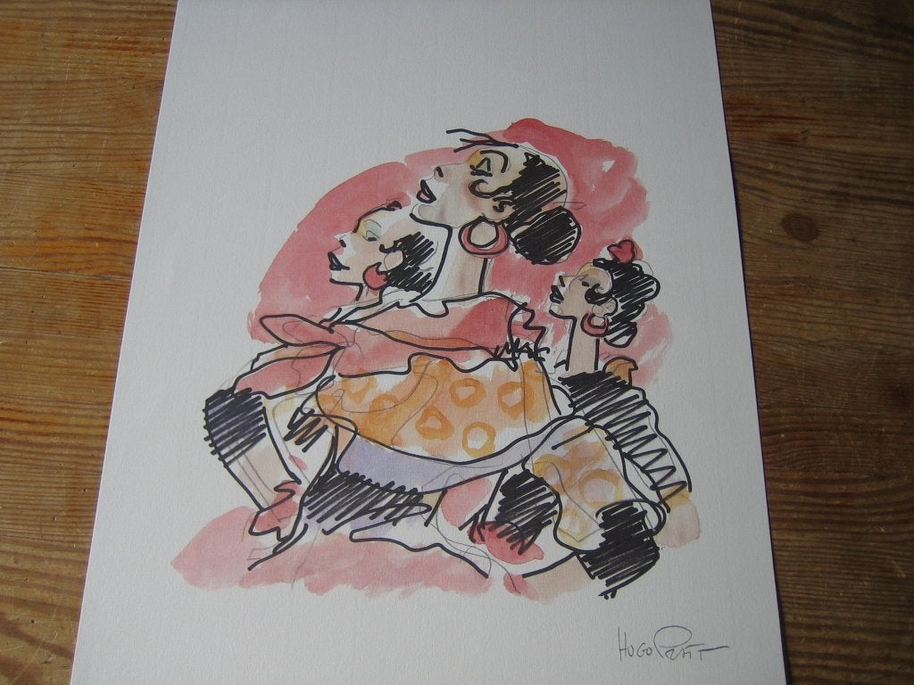 Hugo Pratt - Gesigneerde zeefdruk (1989), Boeken, Eén stripboek, Ophalen of Verzenden, Zo goed als nieuw