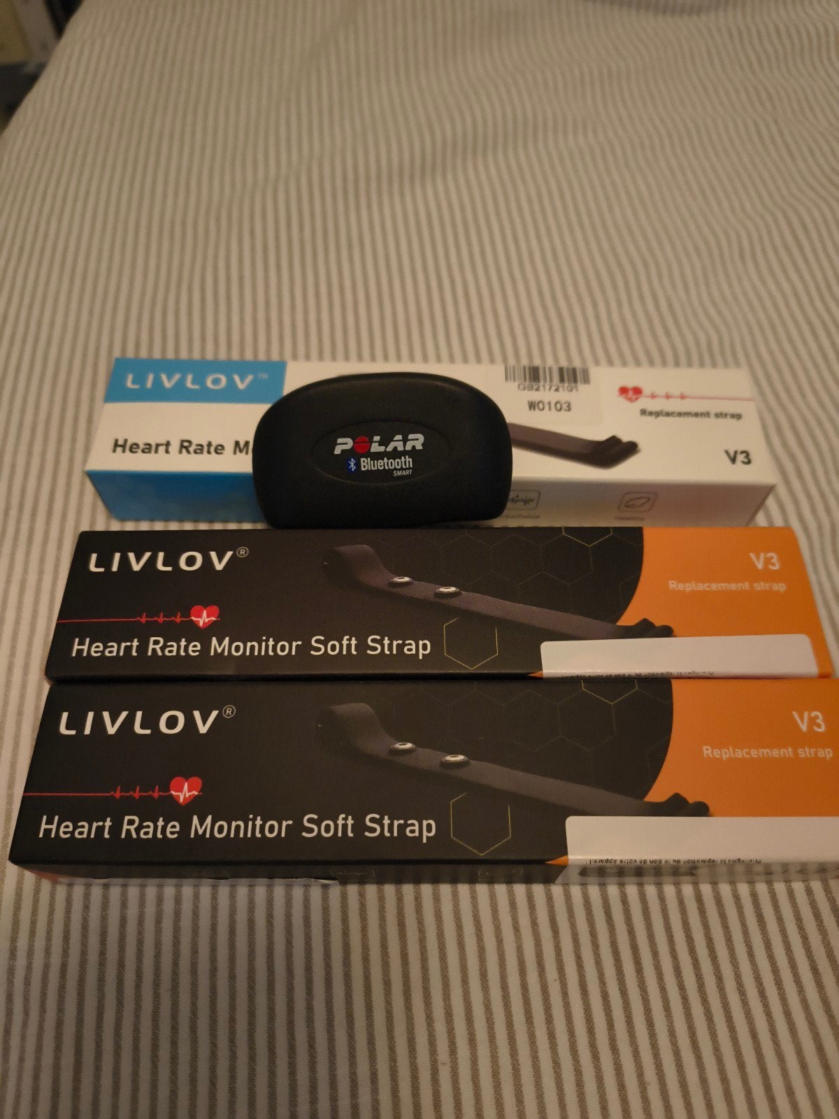 polar bluetooth hartslagmeter met 3 nieuwe borstbanden, Sport en Fitness, Hartslagmeters, Ophalen of Verzenden, Nieuw, Polar, Waterdicht