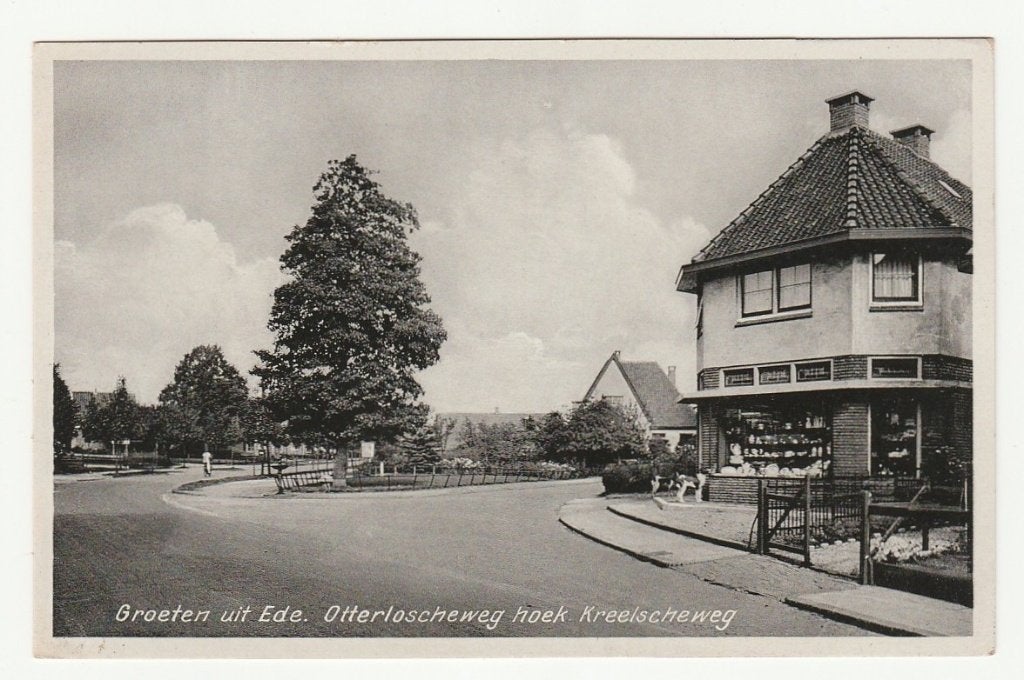Ede - Otterloscheweg hoek Kreelscheweg, Ophalen of Verzenden, 1940 tot 1960, Ongelopen, Gelderland