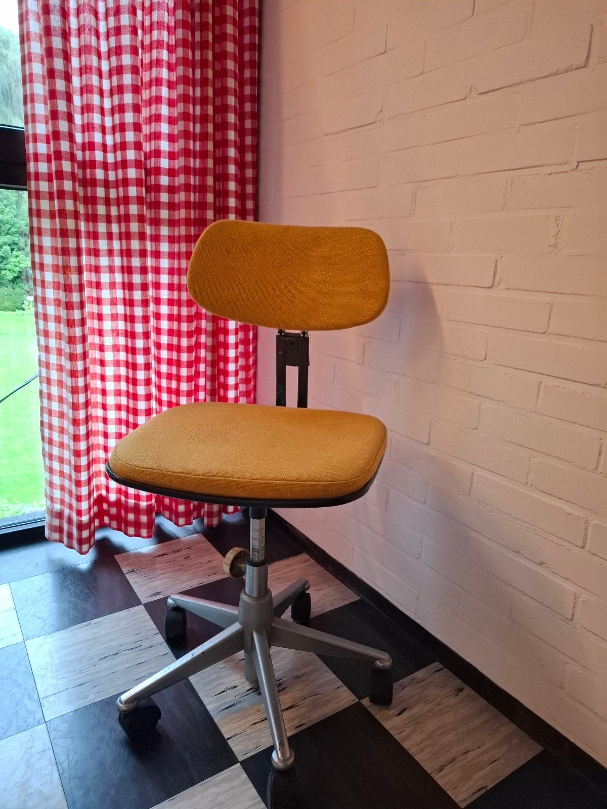 Vintage Ahrend de Cirkel Bureaustoel - Jaren '70, Huis en Inrichting, Ophalen, Gebruikt, Geel, Bureaustoel