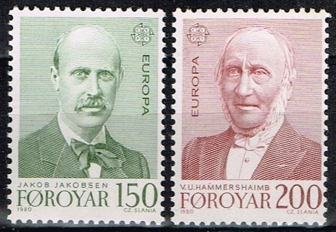Postzegels van de Faeroer - K 3857 - personen, Verzenden, Denemarken, Postfris