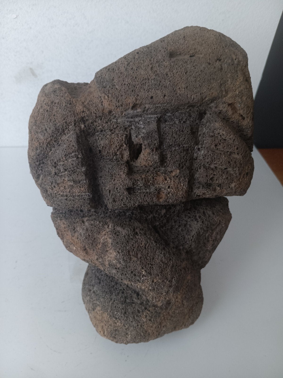 Lavasteen, Incacultuur?, Steen/keramiek, Bruin, Ophalen of Verzenden, Beeld