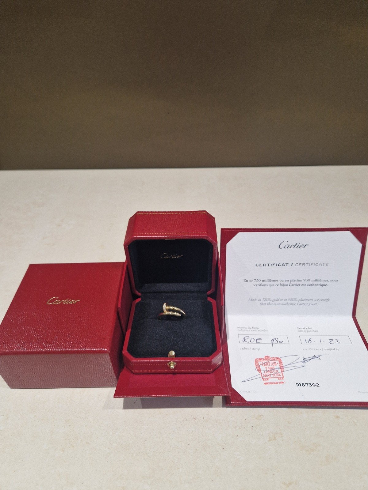 Cartier Just Un Clou ring Klassiek met diamanten 2,6mm, Sieraden, Tassen en Uiterlijk, Ophalen of Verzenden