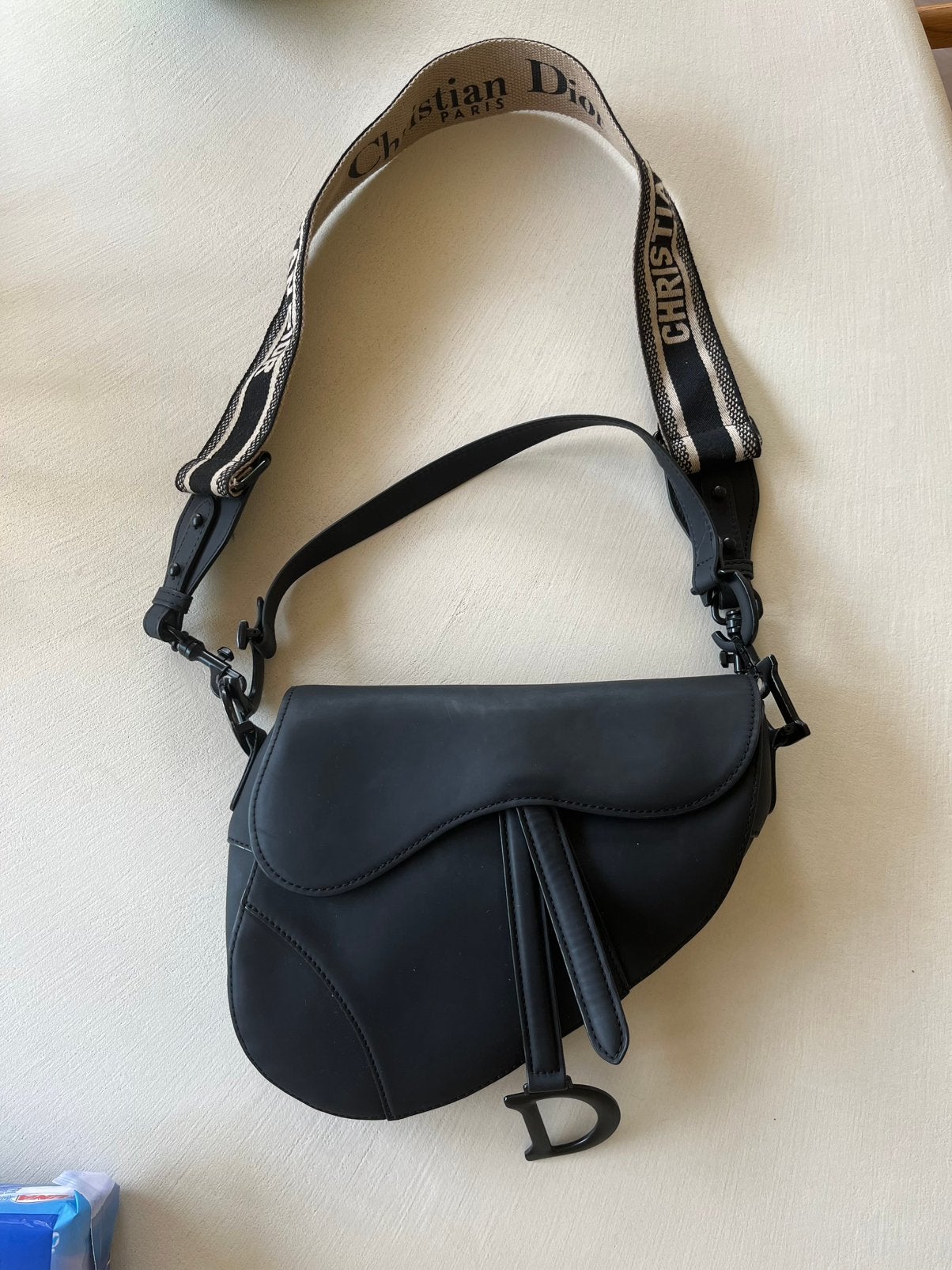Dior saddle bag zwart, Verzenden, Zo goed als nieuw, Zwart