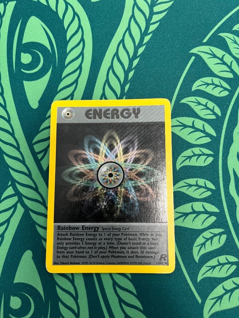 Pokémon kaart Rainbow Energy 17/82, Ophalen, Gebruikt, Losse kaart, Foil