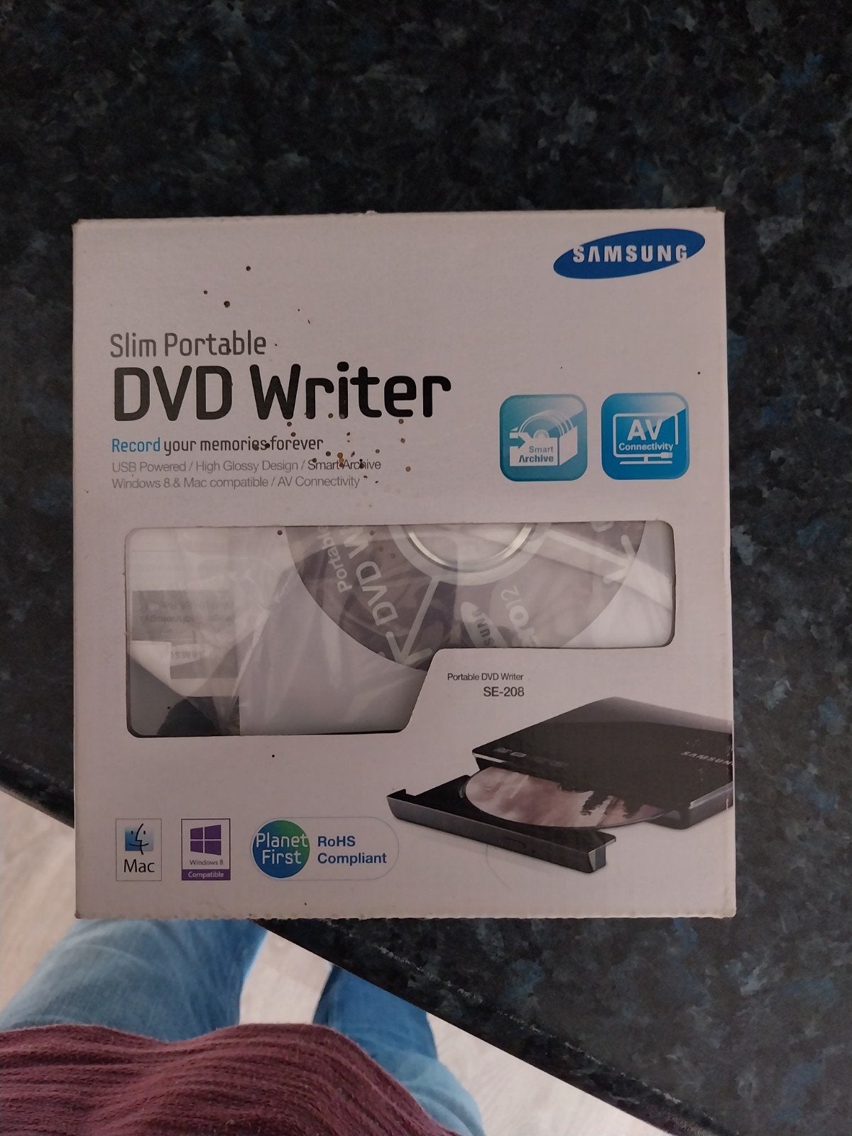 Samsung Slim Portable DVD Writer SE-208 - Nieuw in doos, Computers en Software, Ophalen, Cd, Nieuw, MacOS