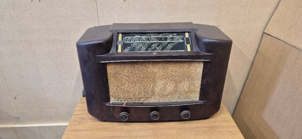 Philips 650A Buizen Radio | Bakeliet | 1938 | Buizenradio, Ophalen of Verzenden, Gebruikt, Radio