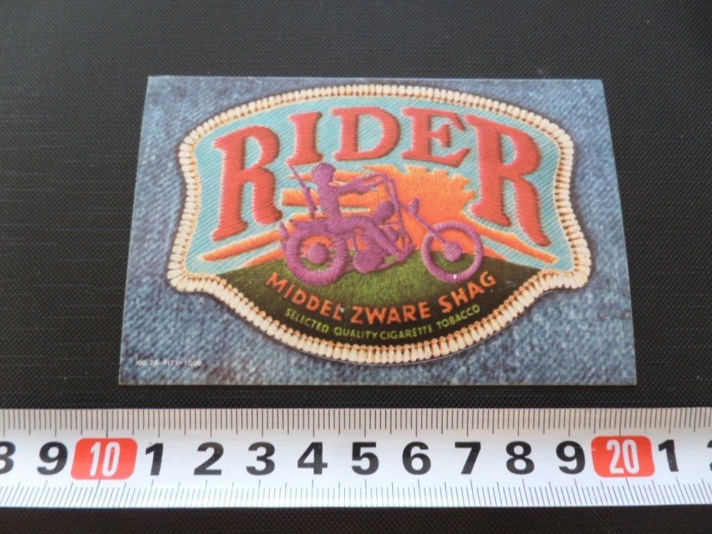 sticker RIDER  middel zware shag, Ophalen, Zo goed als nieuw