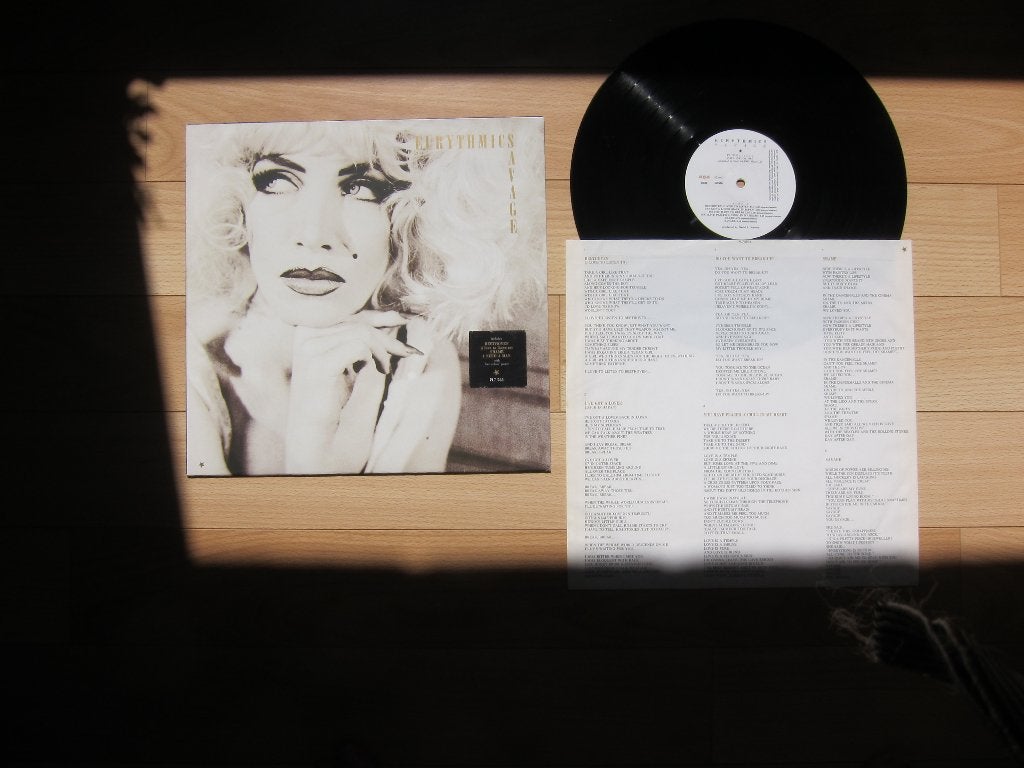 Eurythmics Savage vinyl (inclusief poster), LP, Inclusief binnenhoes, Pop, Ophalen of Verzenden