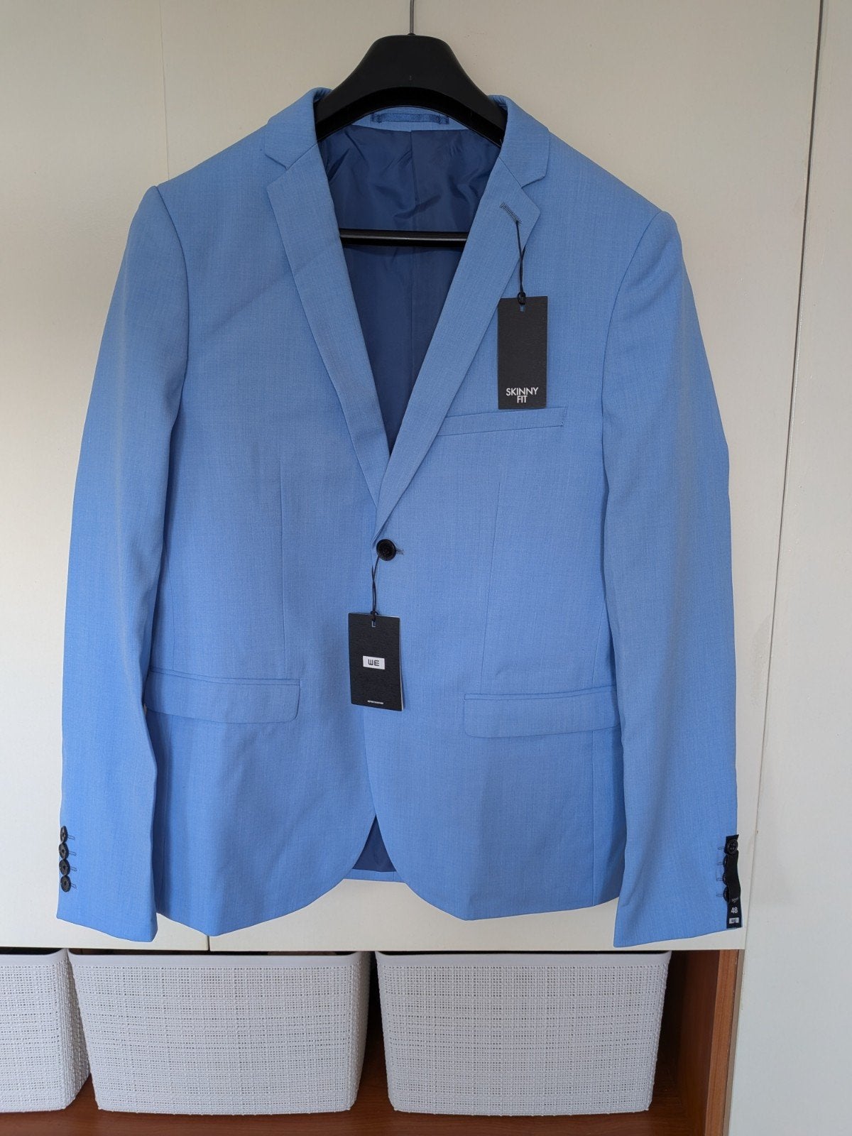 WE Fashion heren kostuum - Lichtblauw - Maat 48 NIEUW, Kleding | Heren, Kostuums en Colberts, WE, Nieuw, Ophalen of Verzenden