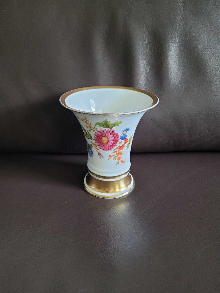 Vintage porseleinen trompetvaas Rosenthal Selb Bavaria, Ophalen of Verzenden, Gebruikt, Overige kleuren
