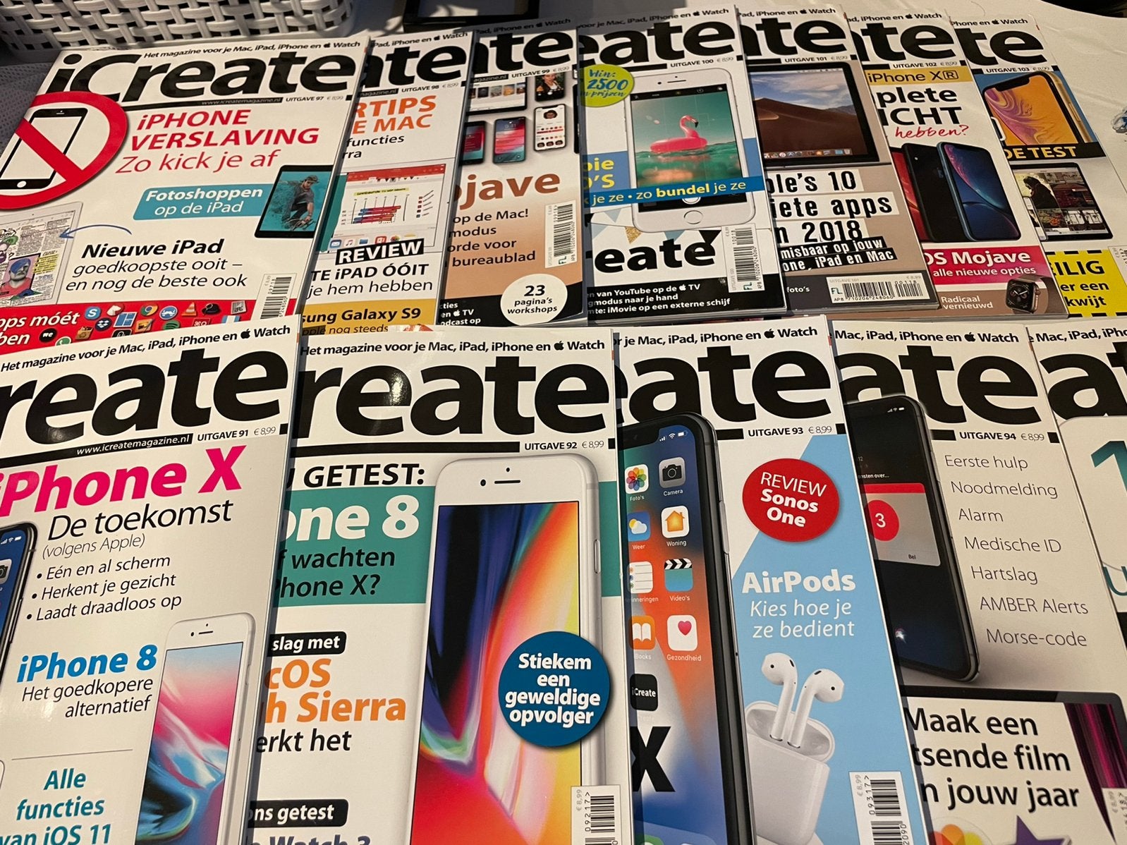12 icreate magazines 91 t/m 103 ( niet 96), Ophalen, Zo goed als nieuw, Muziek, Film of Tv