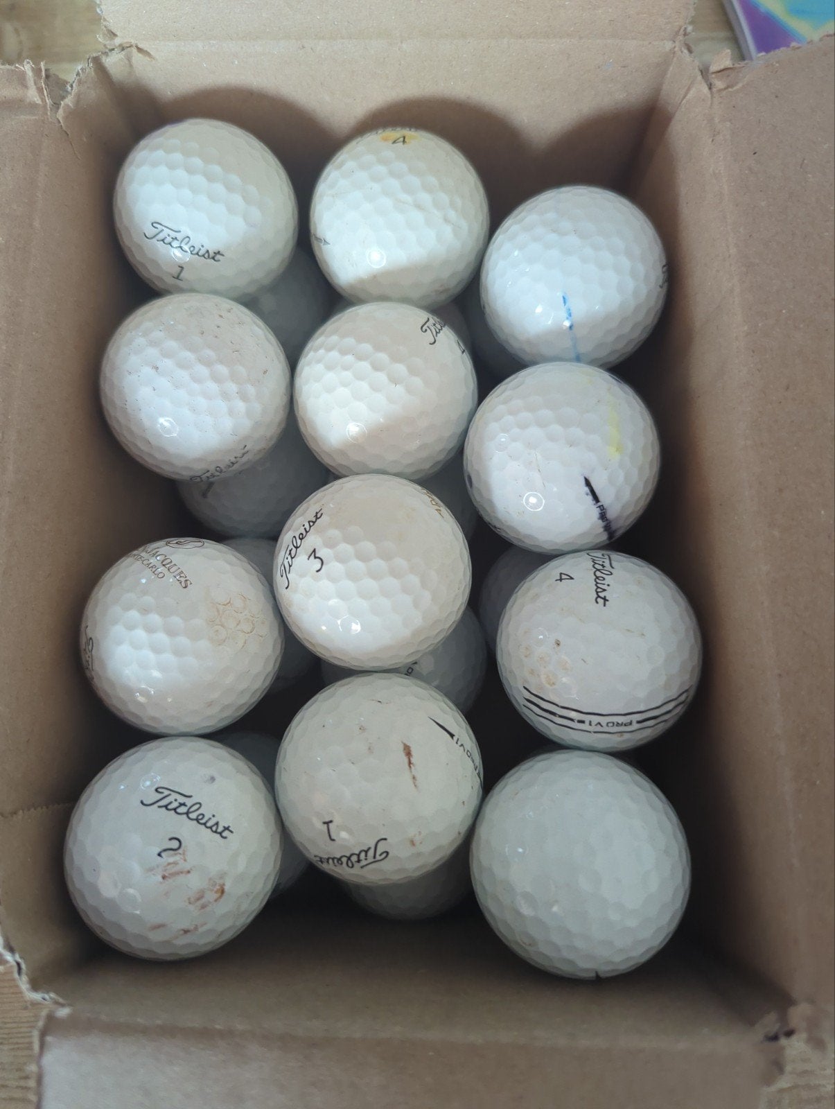 13 Titleist V1 en 11 V1x golfballen, Ophalen of Verzenden, Bal(len)