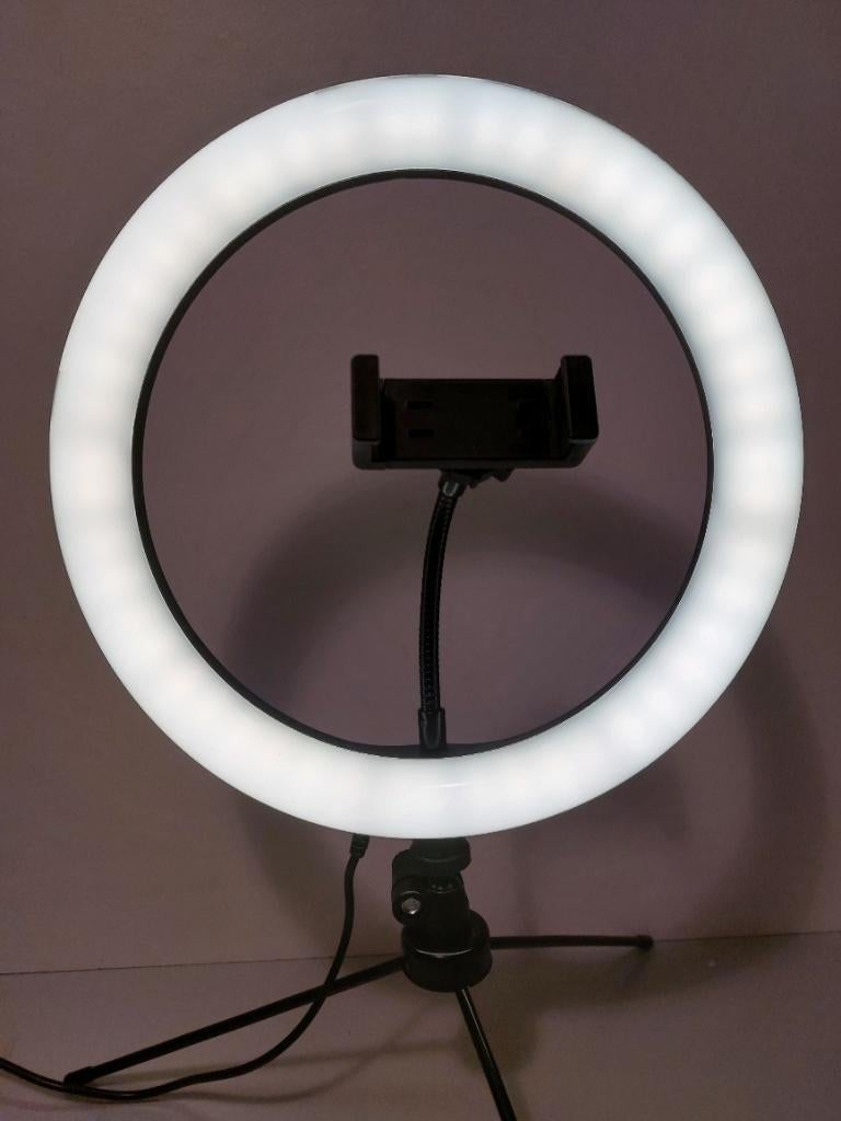 TikTok lamp / Selfie-lamp met GSM-houder (z.g.a.n.), Ophalen of Verzenden, Zo goed als nieuw, Lamp of Flitsset