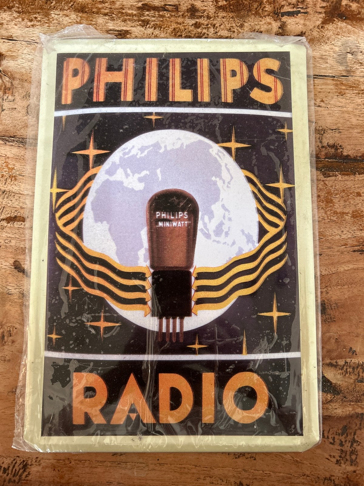 Metalen bord Philips Radio - Nieuw in verpakking, Verzamelen, Ophalen of Verzenden, Nieuw, Reclamebord