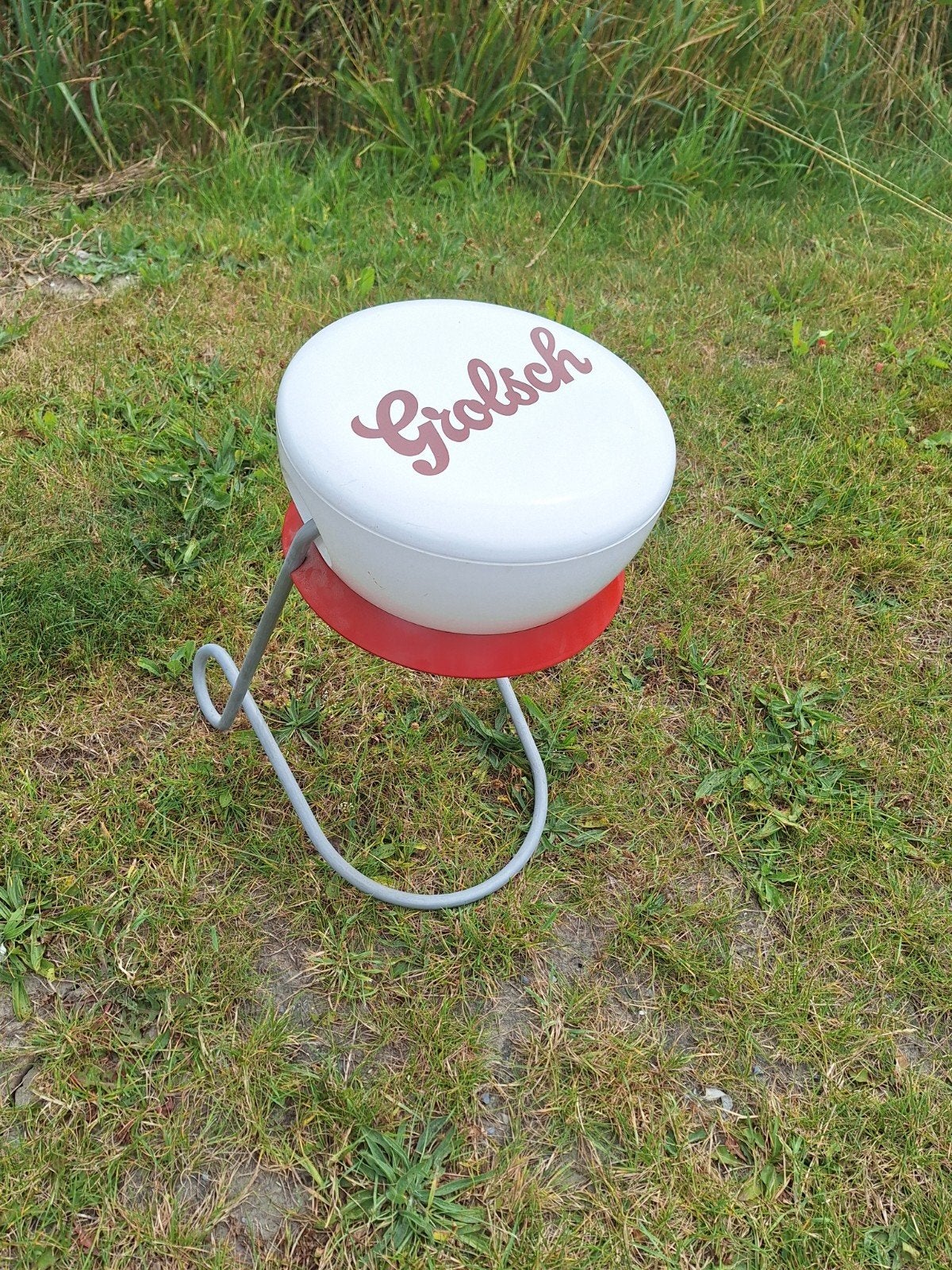 Grolsch krukje / bierkrukje / koeler, Ophalen, Gebruikt, Wit, Reclame, Vintage, Bier