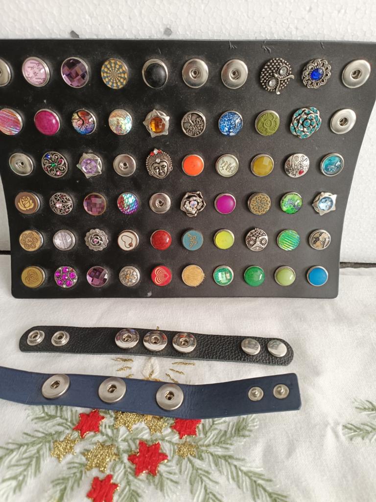 51 Noosa Style Drukknopen + 2 Armbanden, Ophalen of Verzenden, Nieuw, Overige kleuren, Overige materialen