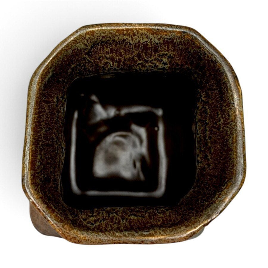 kantige plateel vaas, Ophalen of Verzenden