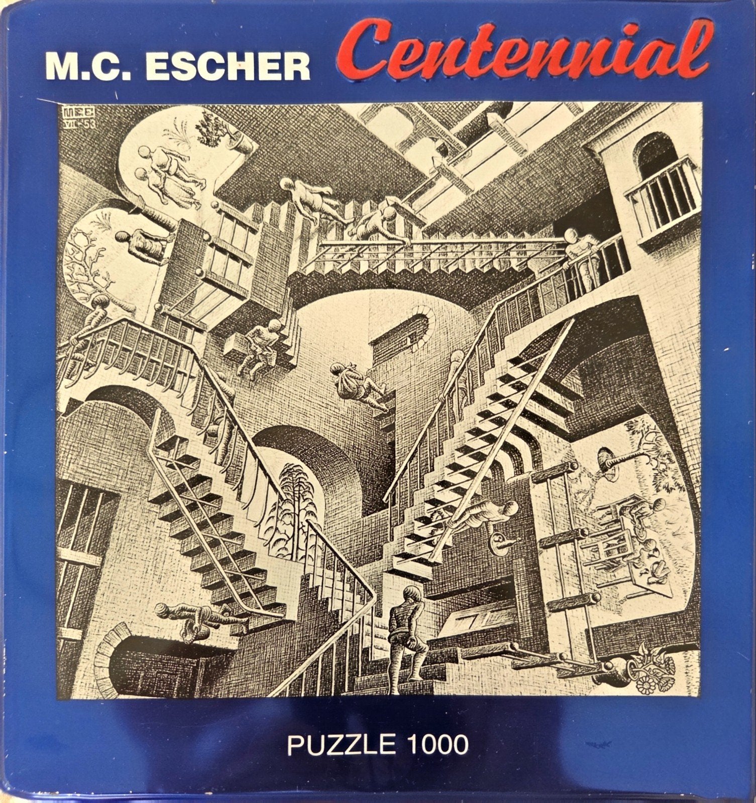 Exclusieve legpuzzel van M.C.Escher Centeniel 1000 st, Ophalen of Verzenden, 500 t/m 1500 stukjes, Zo goed als nieuw, Legpuzzel