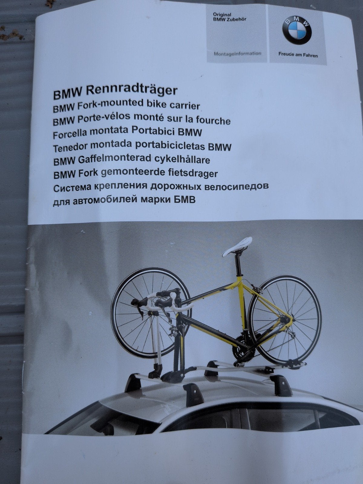 universele BMW Fietsendrager voor dakdragers - Gaffelgemonte, Ophalen, Dakdrager