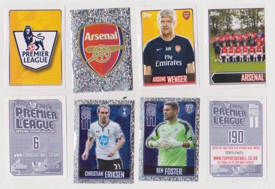 Topps stickers English Premier League 2013-2014, Verzenden, Zo goed als nieuw, Buitenlandse clubs, Poster, Plaatje of Sticker