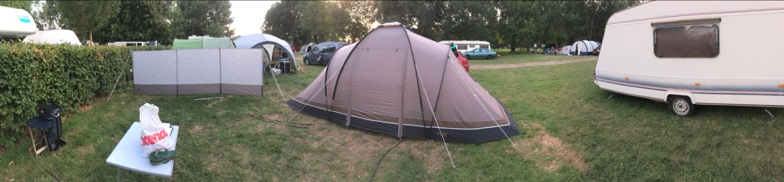 Vrijbuiter Camelia tunneltent - Ruime en comfortabele tent, Caravans en Kamperen, Tenten, Ophalen, Gebruikt, Tot en met 4